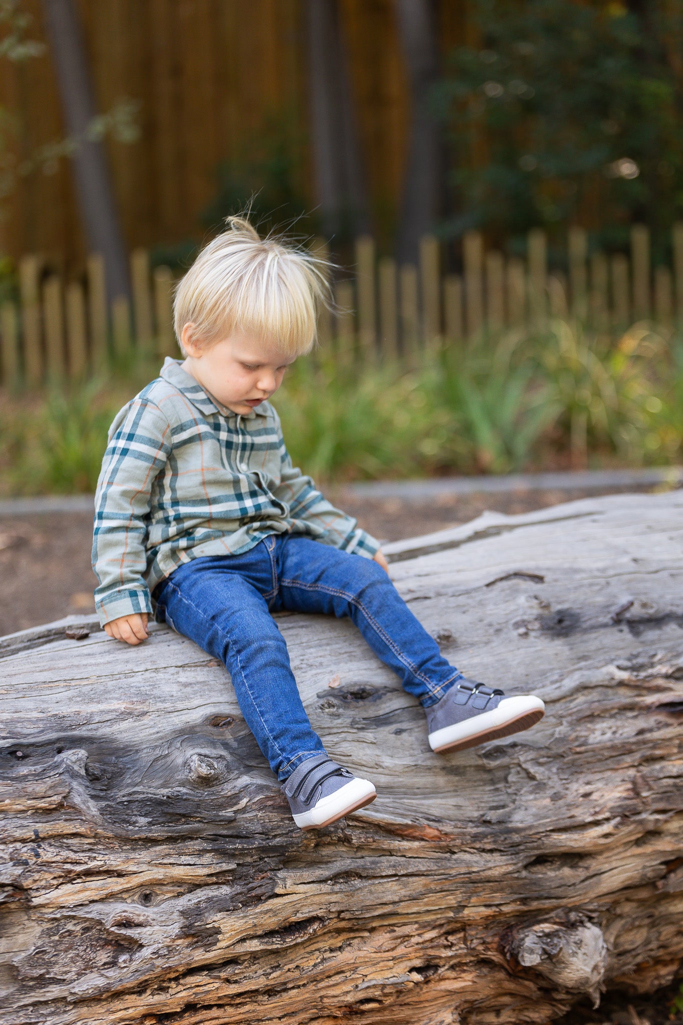 Leaf Denim Plomo - Baby