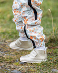 Par de botines barefoot ergonomicos gold modelo Fluffy para bebes