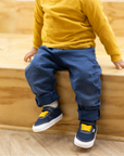 Air Retro Azul Marino/Amarillo - Baby