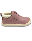 Botin barefoot ergonomico rosa metalizado modelo Arctic para ninos vista lateral