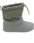 Bota barefoot ergonomica gris modelo Snow para ninos vista lateral
