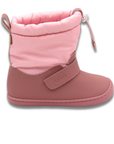 Bota barefoot ergonomica malva modelo Snow para ninos vista lateral