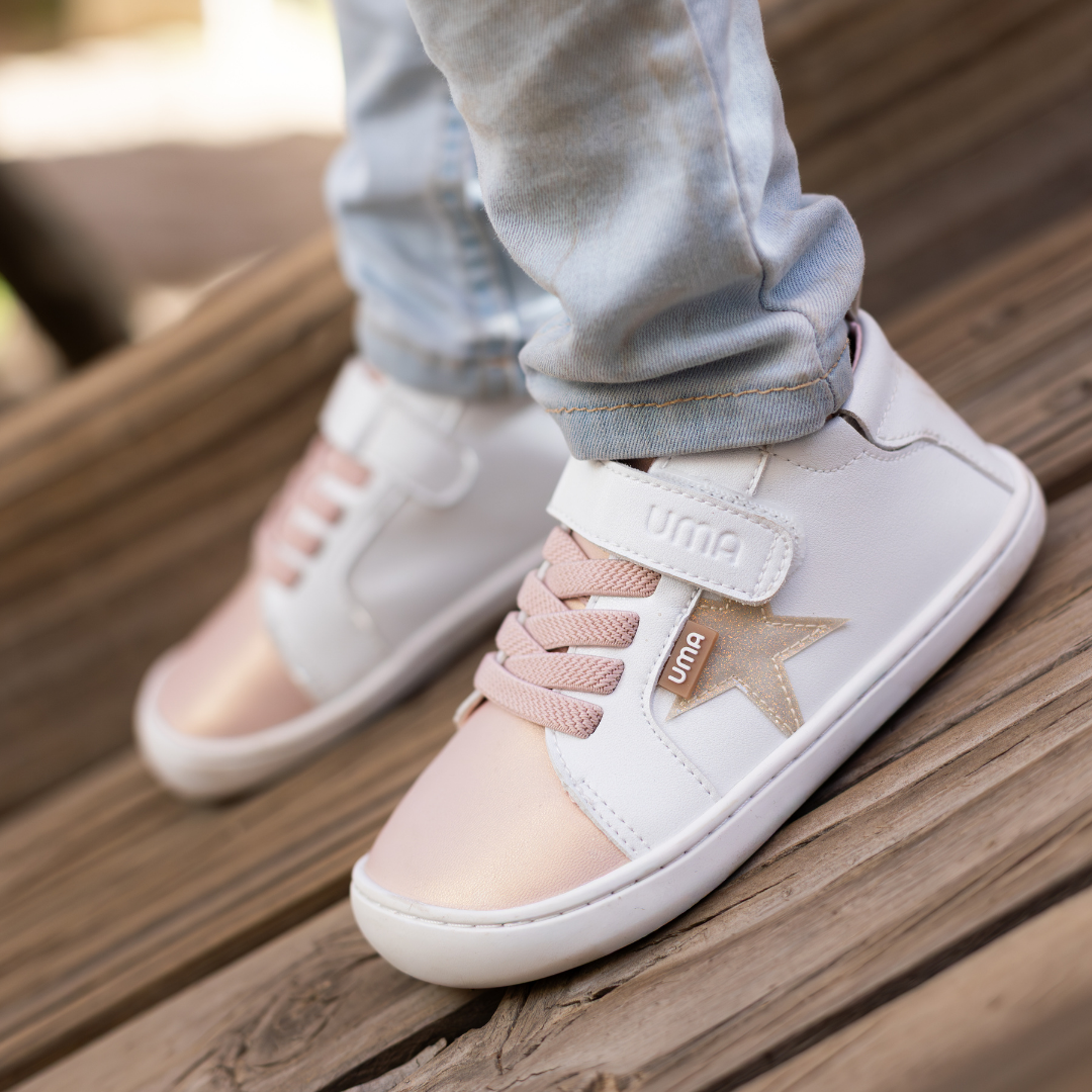 Cloud Superstar Rosa/Gold Glitter - Toddler