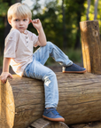 Zapatilla Caña Alta Wave Azul Jeans - Kids