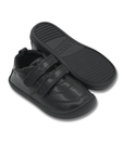 Zapatilla escolar barefoot negra modelo Vintage con doble velcro para toddler vista suela