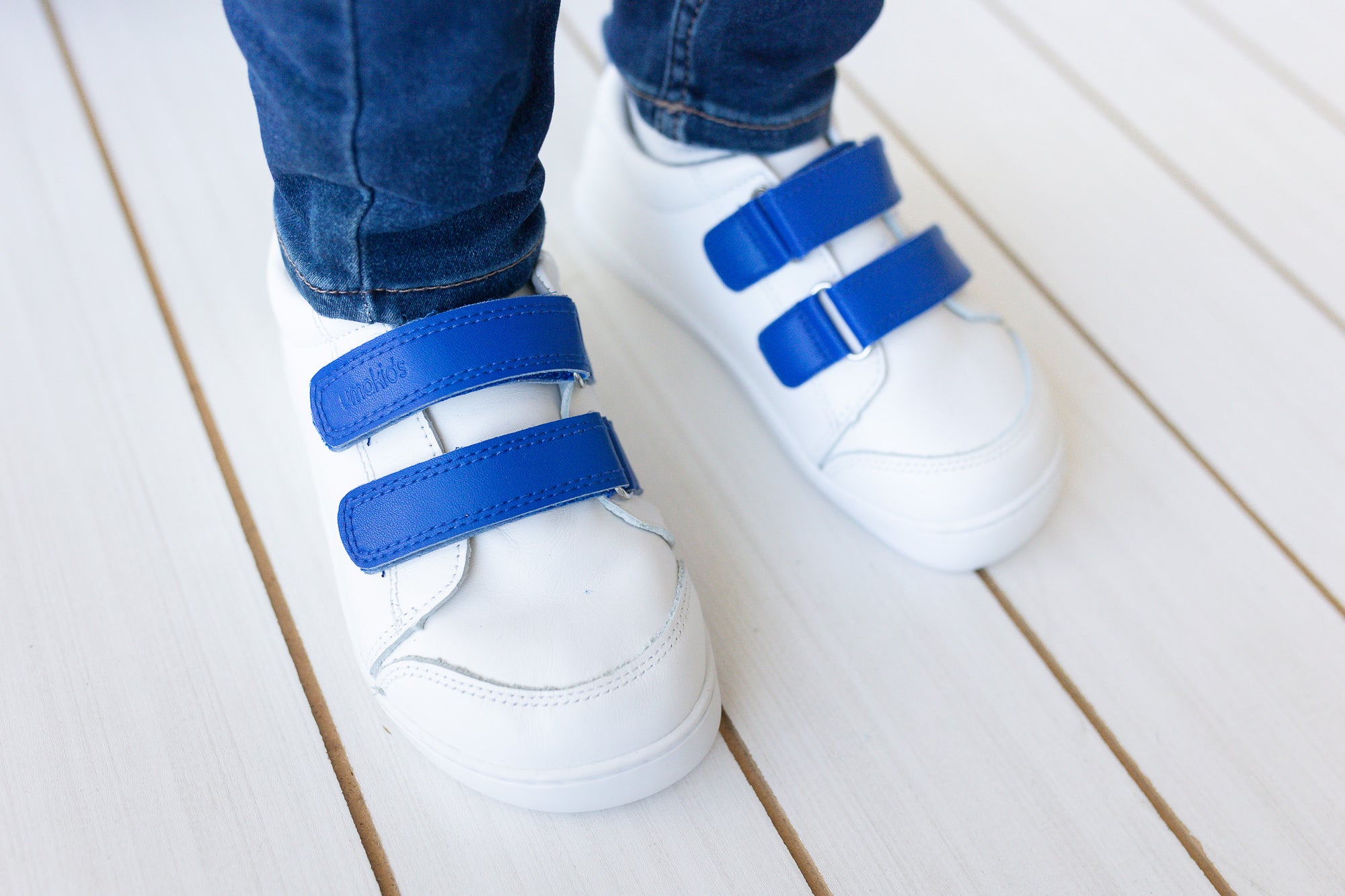 Leaf Blanca Velcro Azul - Kids