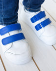 Leaf Blanca Velcro Azul - Kids