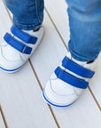 Leaf Blanca Velcro Azul - Toddler