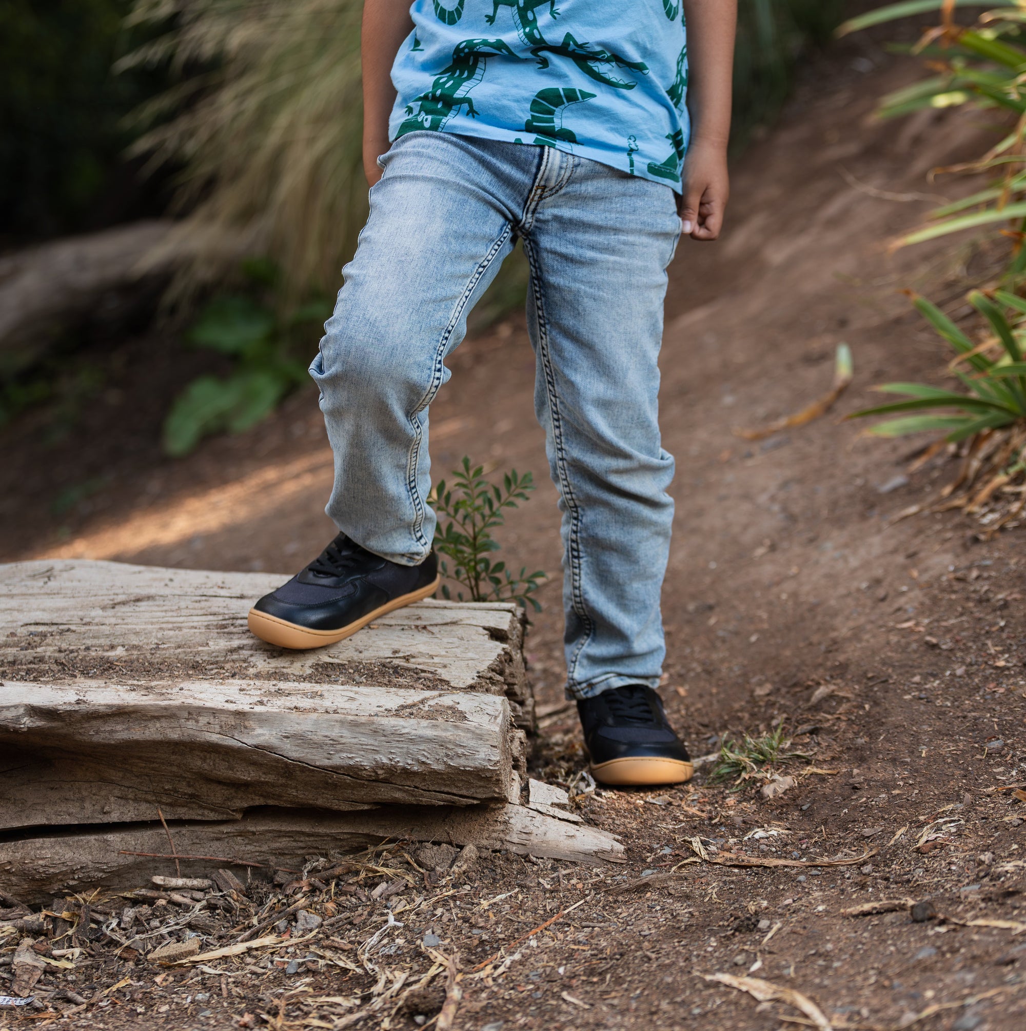Zapatilla Retro Denim Negro/ Khaki - Teen