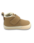 Botin barefoot ergonomico arena modelo Fluffy para bebes vista lateral
