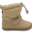 Bota barefoot ergonomica arena modelo Snow para ninos vista lateral