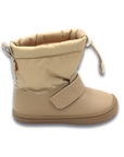 Bota barefoot ergonomica arena modelo Snow para ninos pequenos vista lateral