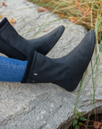 Bota barefoot ergonomica negro modelo Bear para adultos en uso 3