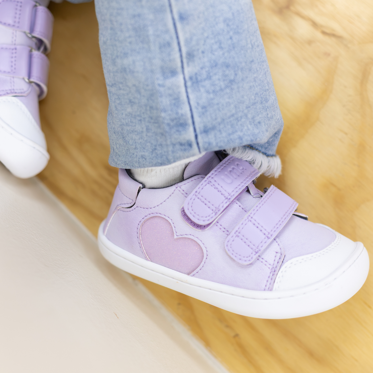 Leaf Heart Lila Glitter - Toddler