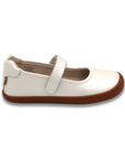 Mercedita barefoot ergonomica blanco perla para adolescentes vista lateral