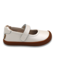 Mercedita barefoot ergonomica blanco perla para ninos pequenos vista lateral