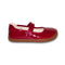 Mercedita barefoot ergonomica charol rojo para adolescentes vista lateral