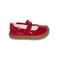 Mercedita barefoot ergonomica charol rojo para ninos pequenos vista lateral