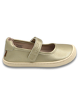 Mercedita barefoot ergonomica gold para ninos vista lateral