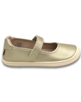 Mercedita barefoot ergonomica gold para adolescentes vista lateral