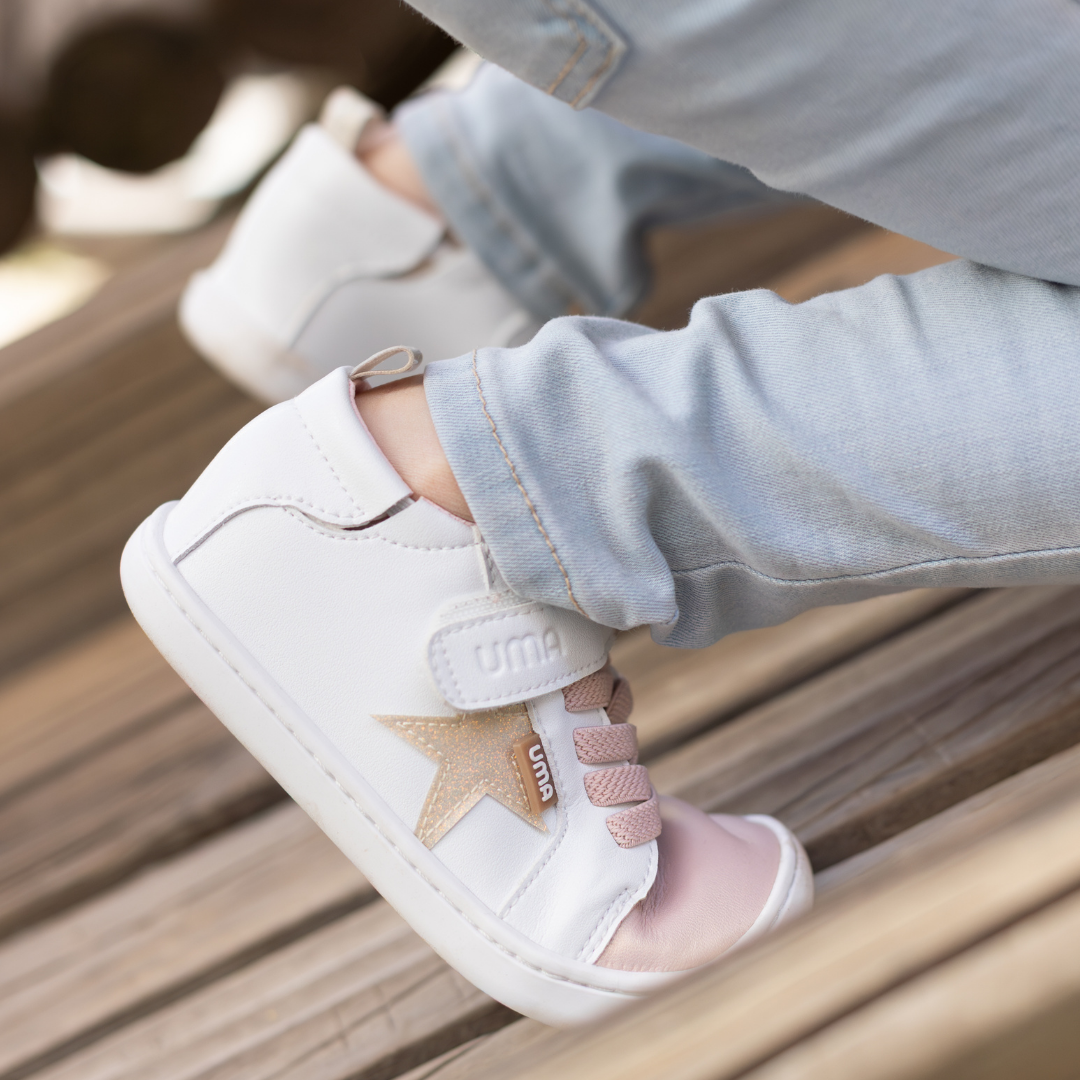 Cloud Superstar Rosa/Gold Glitter - Toddler