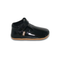 Zapato barefoot ergonomico charol negro modelo T-Bar para bebes vista lateral
