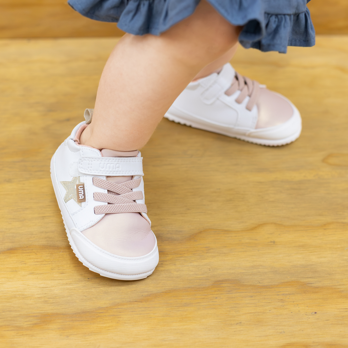 Cloud Superstar Rosa/Gold Glitter - Baby