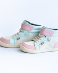 Zapatilla Caña Alta Flow Celeste/Rosa - Toddler