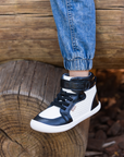 Zapatilla Caña Alta Flow Negro/Blanco - Kids