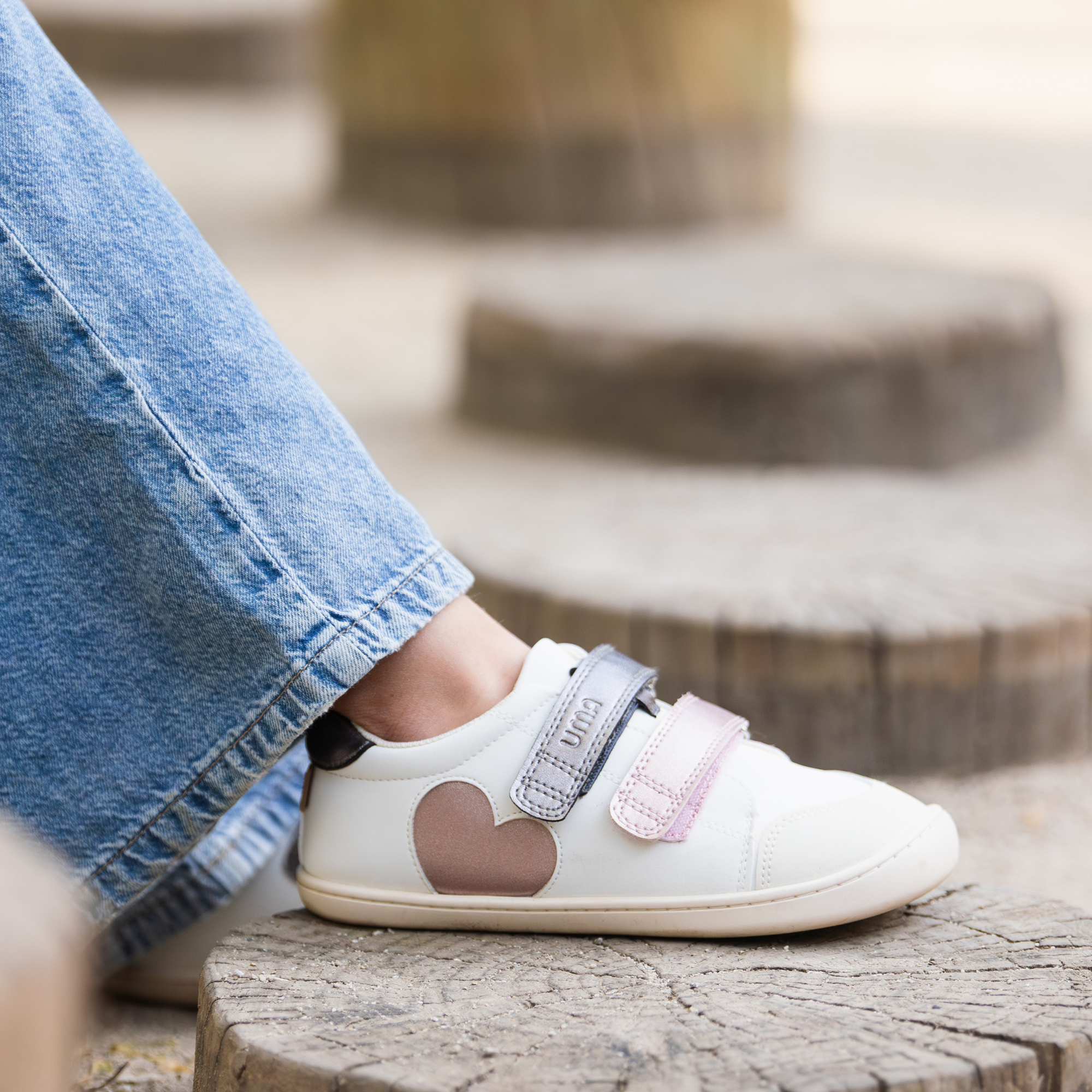 Zapatilla Leaf Heart Grafito/Rosa Metalizado - Kids