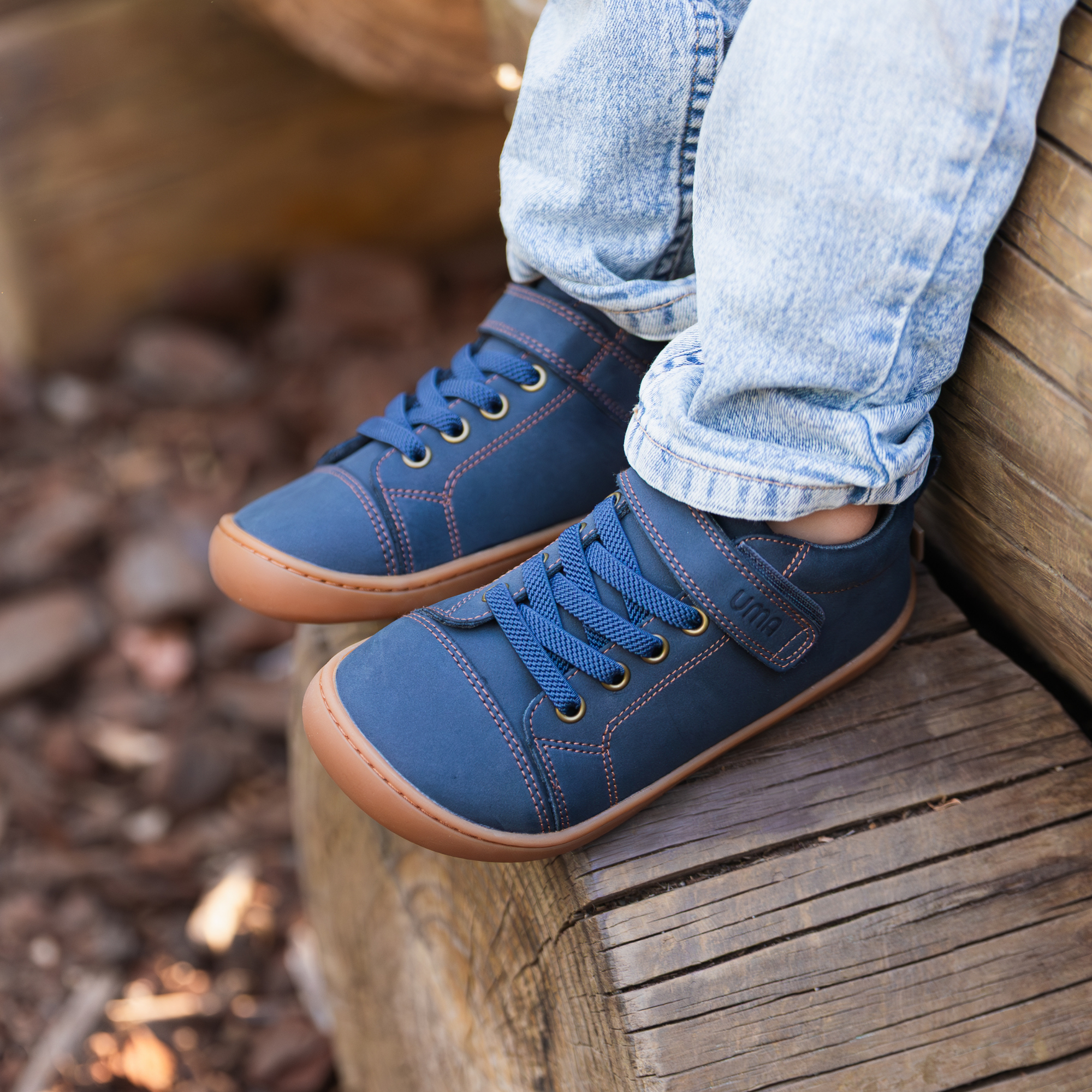 Zapatilla Caña Alta Wave Azul Jeans - Kids