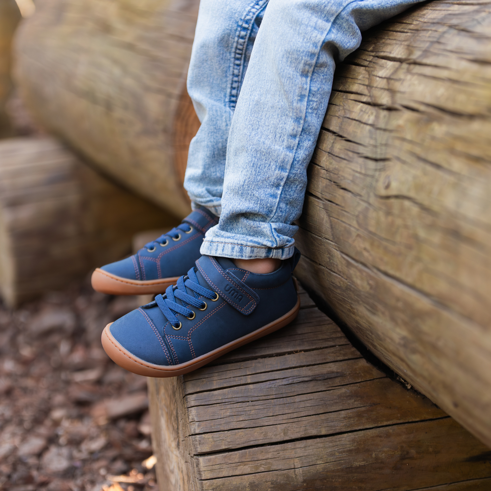 Zapatilla Caña Alta Wave Azul Jeans - Kids
