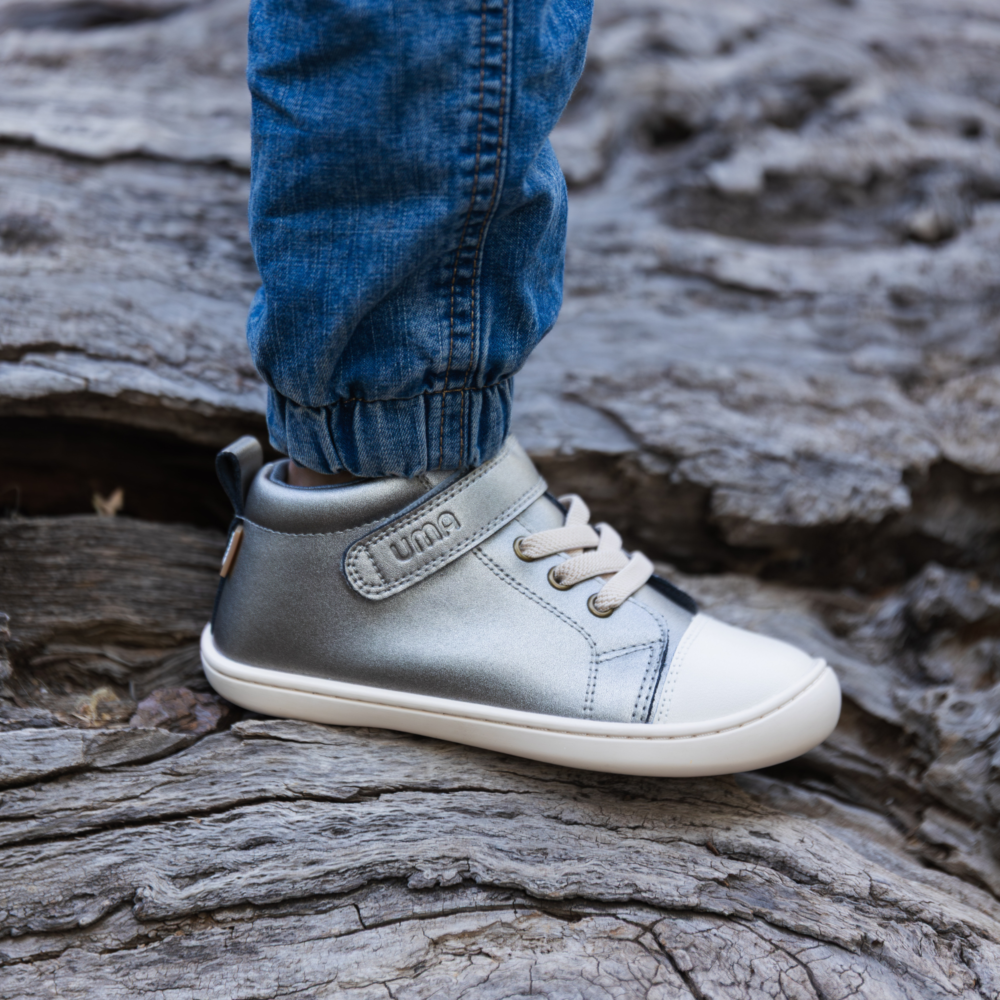 Zapatilla Caña Alta Wave Grafito Metalizado - Toddler