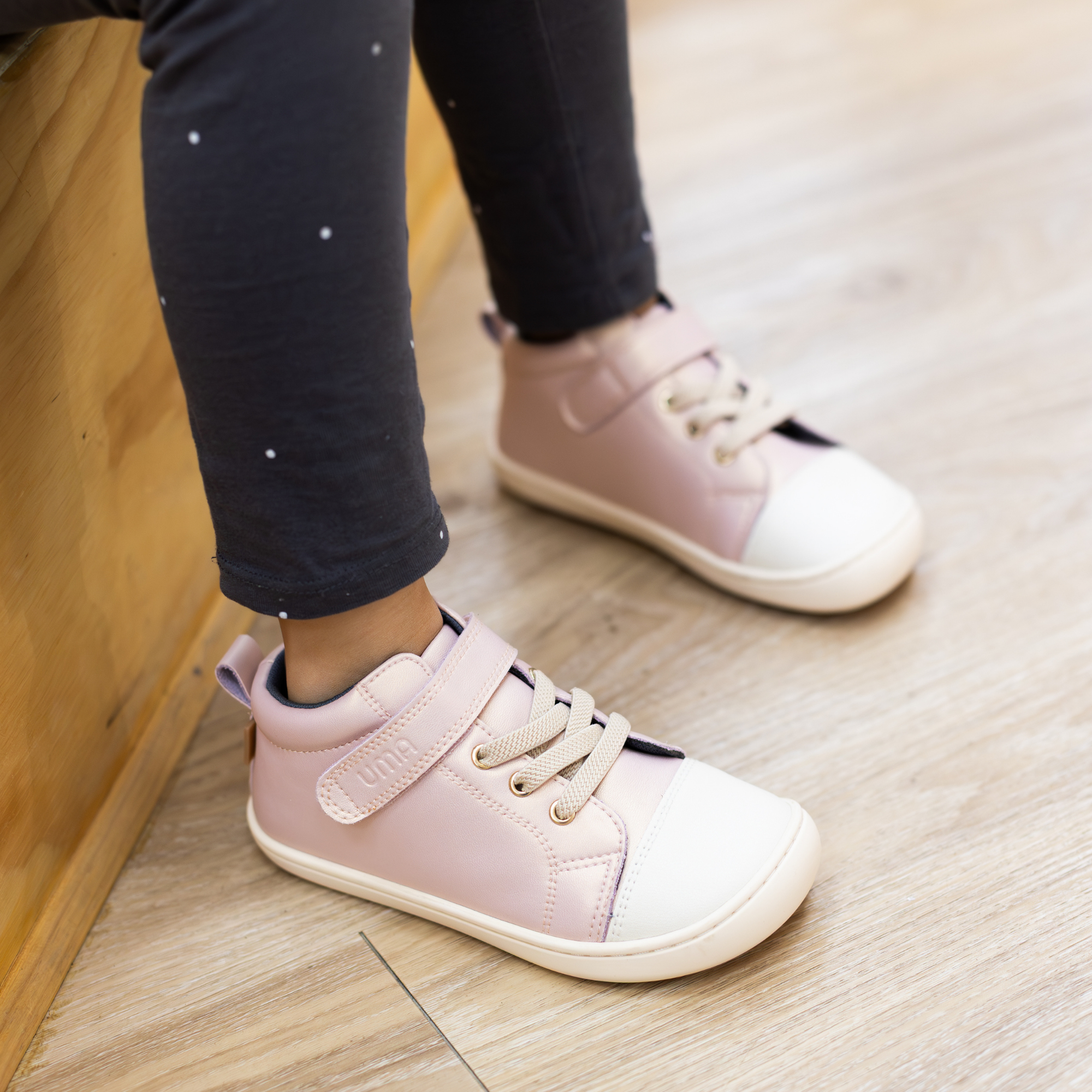 Zapatilla Caña Alta Wave Rosa Gold - Toddler
