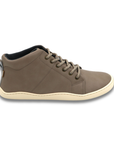 Zapatilla barefoot ergonomica taupe modelo Wave para adultos vista lateral