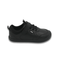 Zapatilla escolar barefoot negra modelo Dash con doble velcro para kids vista lateral
