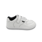 Zapatilla escolar barefoot blanca modelo Retro con velcro para kids vista lateral
