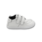 Zapatilla escolar barefoot blanca modelo Vintage con doble velcro para toddler vista lateral