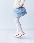 Mercedita barefoot ergonomica blanco perla para adolescentes puesta en uso 3
