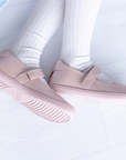 Mercedita barefoot ergonomica rosado perla para adolescentes vista de la suela flexible