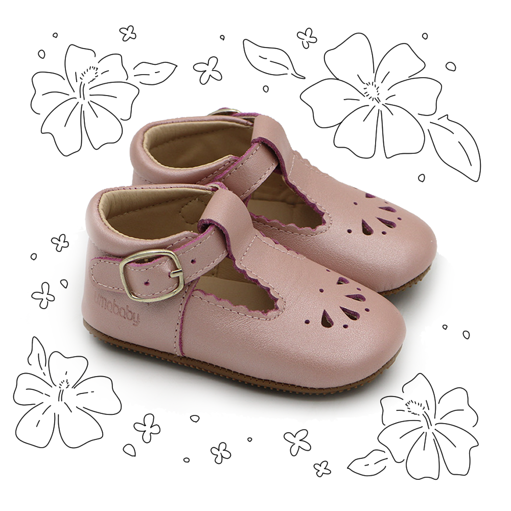 Tbar Flor Rosa Metalizado - Baby